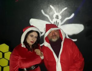 Sleighing it as Santa - despite monoboob concerns. 